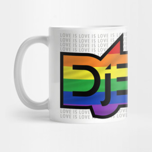 DjBlast Pride Love Is Love Design Mug