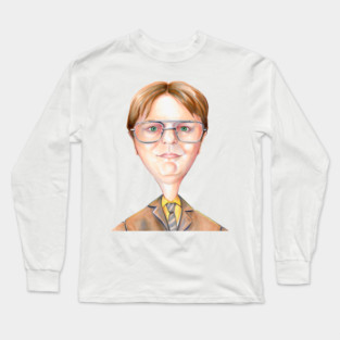 Dwight Schrute Portrait Long Sleeve T-Shirt
