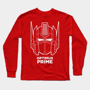 Optimus Prime (white outline) Long Sleeve T-Shirt