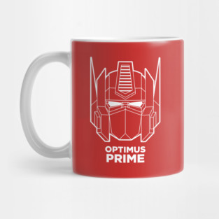 Optimus Prime (white outline) Mug