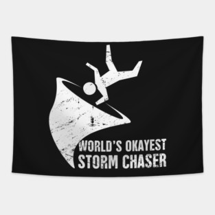 Funny Storm Chaser Design Tapestry