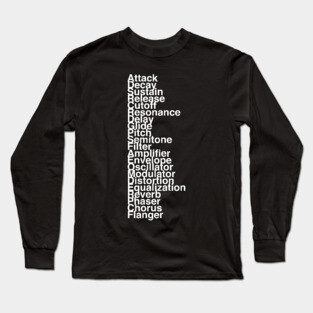 Synthesizer Terms Long Sleeve T-Shirt