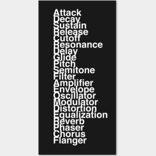 Synthesizer Terms Posters and Art