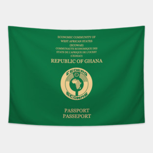 Ghana passport Tapestry