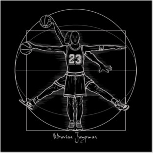 VItruvian Jumpman Negative Posters and Art