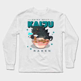 Kaiju Ramen Extra Spicy Asian Design Long Sleeve T-Shirt