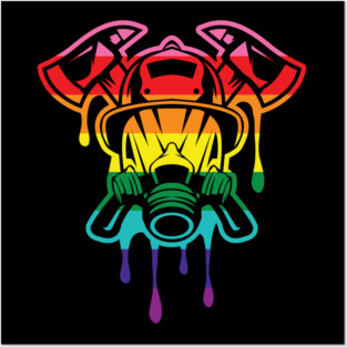 PRIDE firefighter Posters and Art