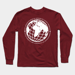 Adventurer Good Spirits (white print) Long Sleeve T-Shirt