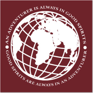 Adventurer Good Spirits (white print) Posters and Art