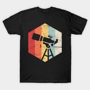 Retro 70s Space Telescope Icon T-Shirt
