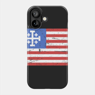 United States Flag With Knights Templar Cross Phone Case
