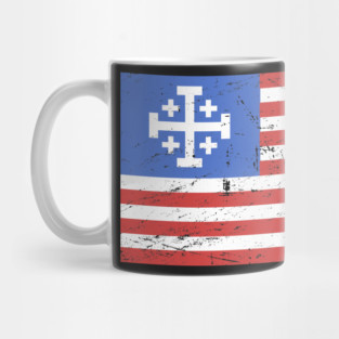 United States Flag With Knights Templar Cross Mug