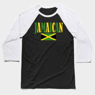 Jamaica, Jamaica Flag Baseball T-Shirt