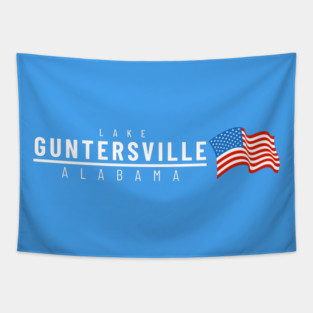 Lake Guntersville USA - light text Tapestry