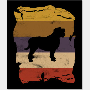 Otterhound Distressed Vintage Retro Silhouette Posters and Art