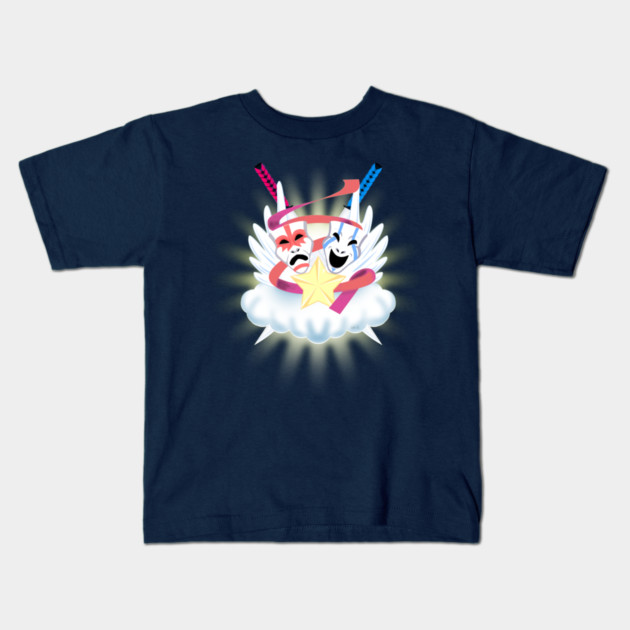 MASKS OF DRAMA Kids T-Shirt by droidmonkey