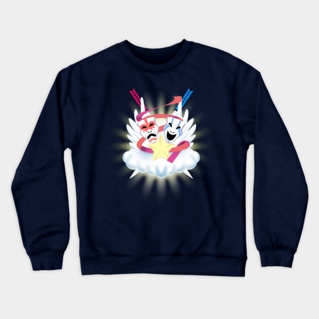 MASKS OF DRAMA Crewneck Sweatshirt by droidmonkey