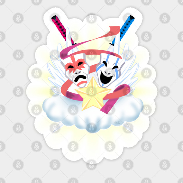 MASKS OF DRAMA Sticker by droidmonkey
