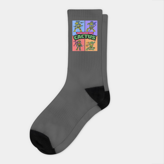 NINJA CACTUS Socks by droidmonkey