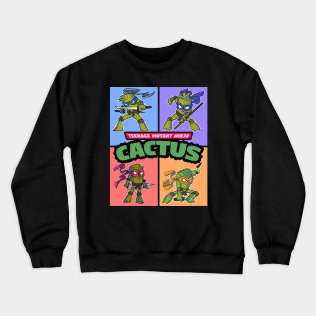 NINJA CACTUS Crewneck Sweatshirt by droidmonkey