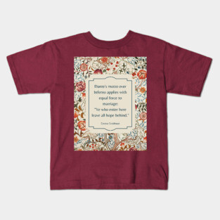 Emma Goldman on Marriage Kids T-Shirt