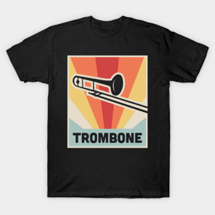 Retro 70s TROMBONE Poster T-Shirt