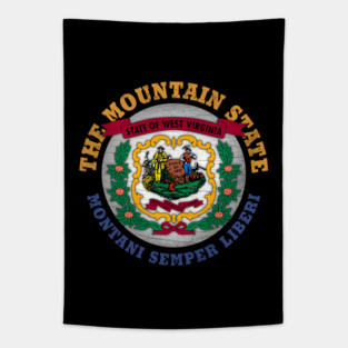 WEST VIRGINIA MOUNTAIN STATE FLAG Tapestry
