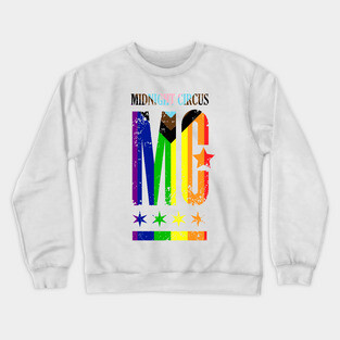 (large logo) Midnight Circus Pride to support Howard Brown Health Crewneck Sweatshirt