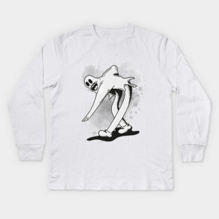 dancing ghost Kids Long Sleeve T-Shirt