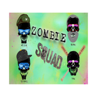Zombie Squad GREEN Tapestry T-Shirt
