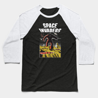 Space Invaders Baseball T-Shirt