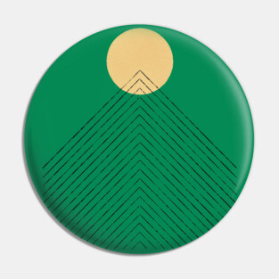 Abstraction mountain and sun landscape Pin