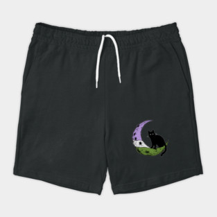 Genderqueer Cat Moon Shorts