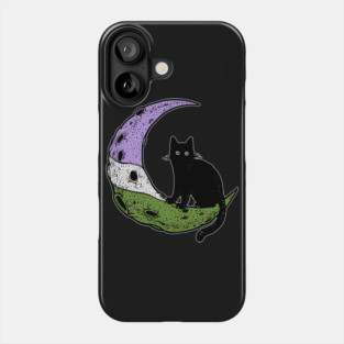 Genderqueer Cat Moon Phone Case