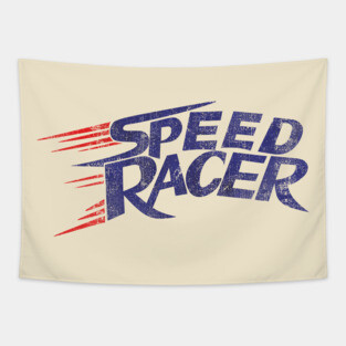 BLUE RETRO SPEED RACER 80S Tapestry