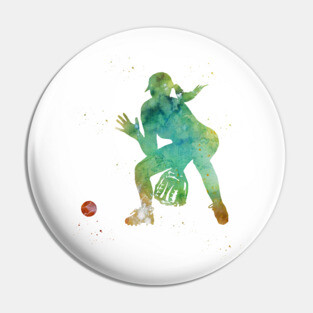 Girl softball Pin