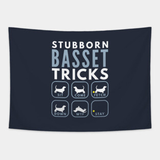 Stubborn Basset Hound Tricks - Dog Training Tapestry