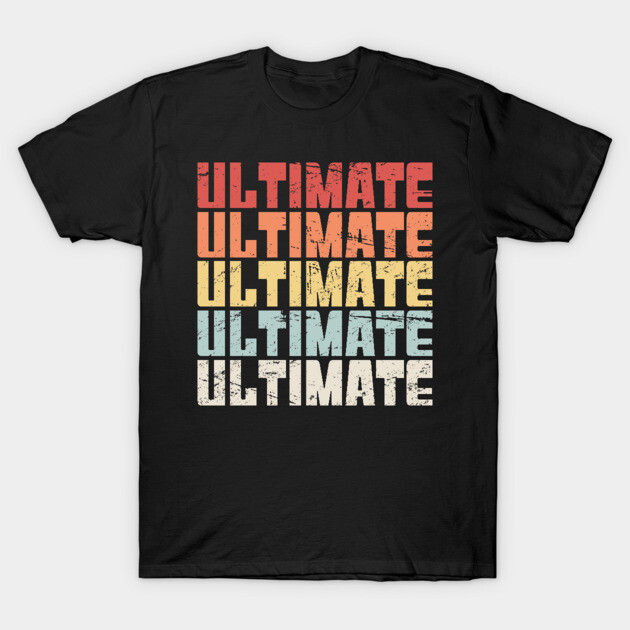 Vintage 70s ULTIMATE Frisbee Text T-Shirt