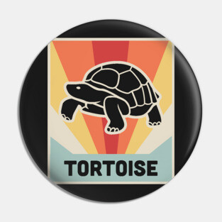 TORTOISE - Vintage 70s Style Poster Pin