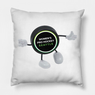 Women's Pro Hockey Seattle's Mascot -- Biscuit! Pillow