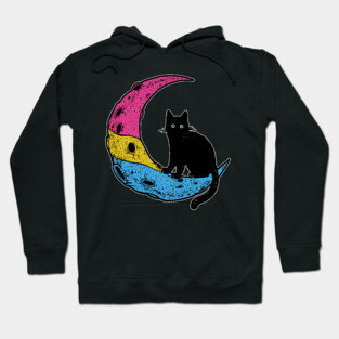 Pansexual Cat Moon Hoodie