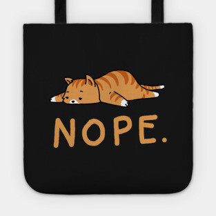 Nope Not Today Shirt Funny Lazy Cat Shirt Cat Lover Tote