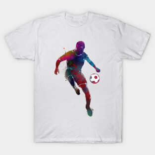 Football player sport art #football #soccer T-Shirt