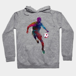 Football player sport art #football #soccer Hoodie