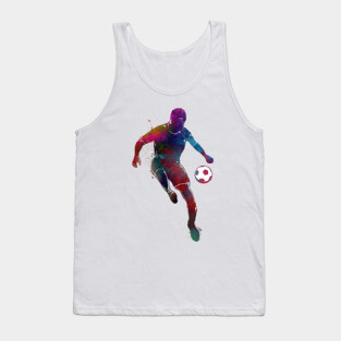 Football player sport art #football #soccer Tank Top