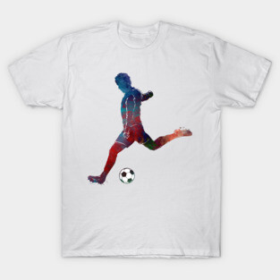 Football player sport art #football #soccer T-Shirt