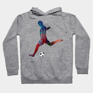 Football player sport art #football #soccer Hoodie