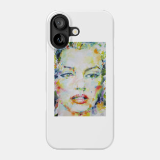 MARILYN MONROE watercolor portrait .6 Phone Case