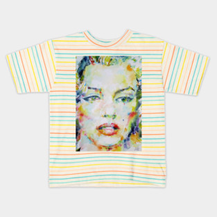 MARILYN MONROE watercolor portrait .6 Kids T-Shirt