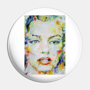 MARILYN MONROE watercolor portrait .6 Pin